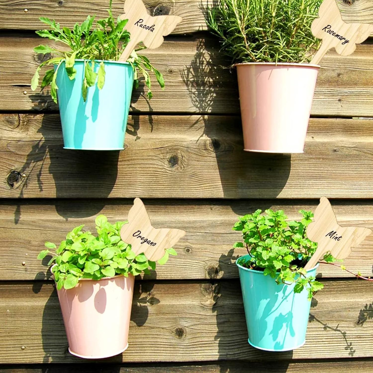 BowLift | Plant labels made of wood for garden and balcony – Rewritable labels for herbs and plants