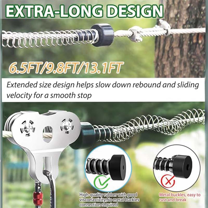 BowLift | Zip Line for Kids and Adults Up to 500 lbs, Zipline Kit , Zipline Spring, Removable Zipline Pulley