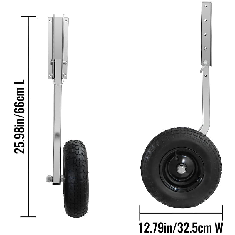 BowLift | 12" Boat Launching Wheels with 500lbs Load Capacity Aluminum Transom Launch Wheels