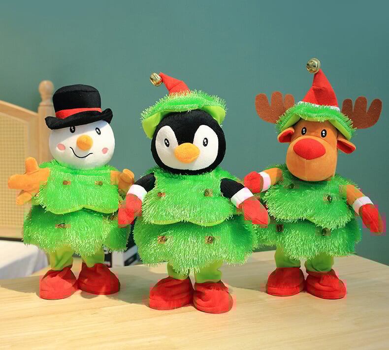 BowLift | Christmas Singing & Dancing Plush Toy | Animated Holiday Decoration | 38–40cm