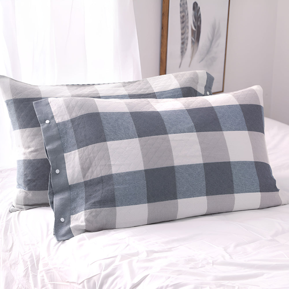 BowLift | Checked & Striped Cotton Pillowcase