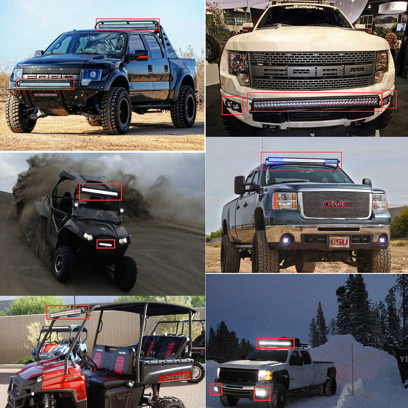 BowLift | 5 Inch Amber White Light Strobe Work Light Pods