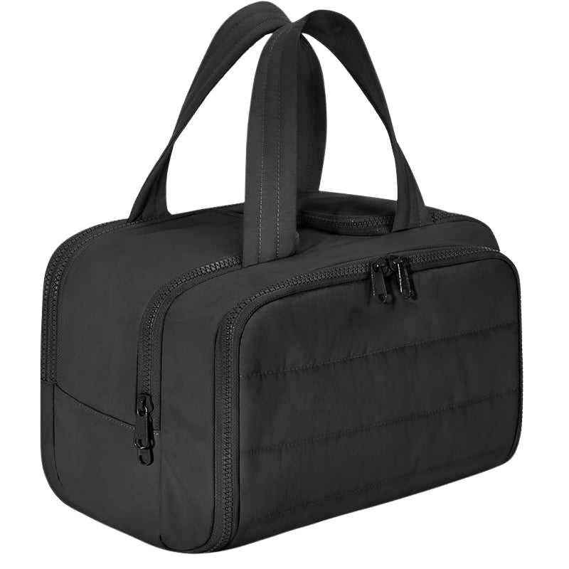 BowLift | Women’s Travel Toiletry Bag | Waterproof Lining | 4 Compartments | Upright Full-Open Design | 11 × 6.3 × 9.4 in