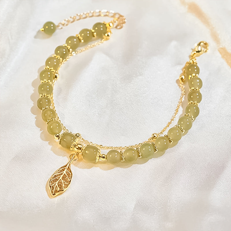 BowLift | Hetian Jade Bracelet with Leaf