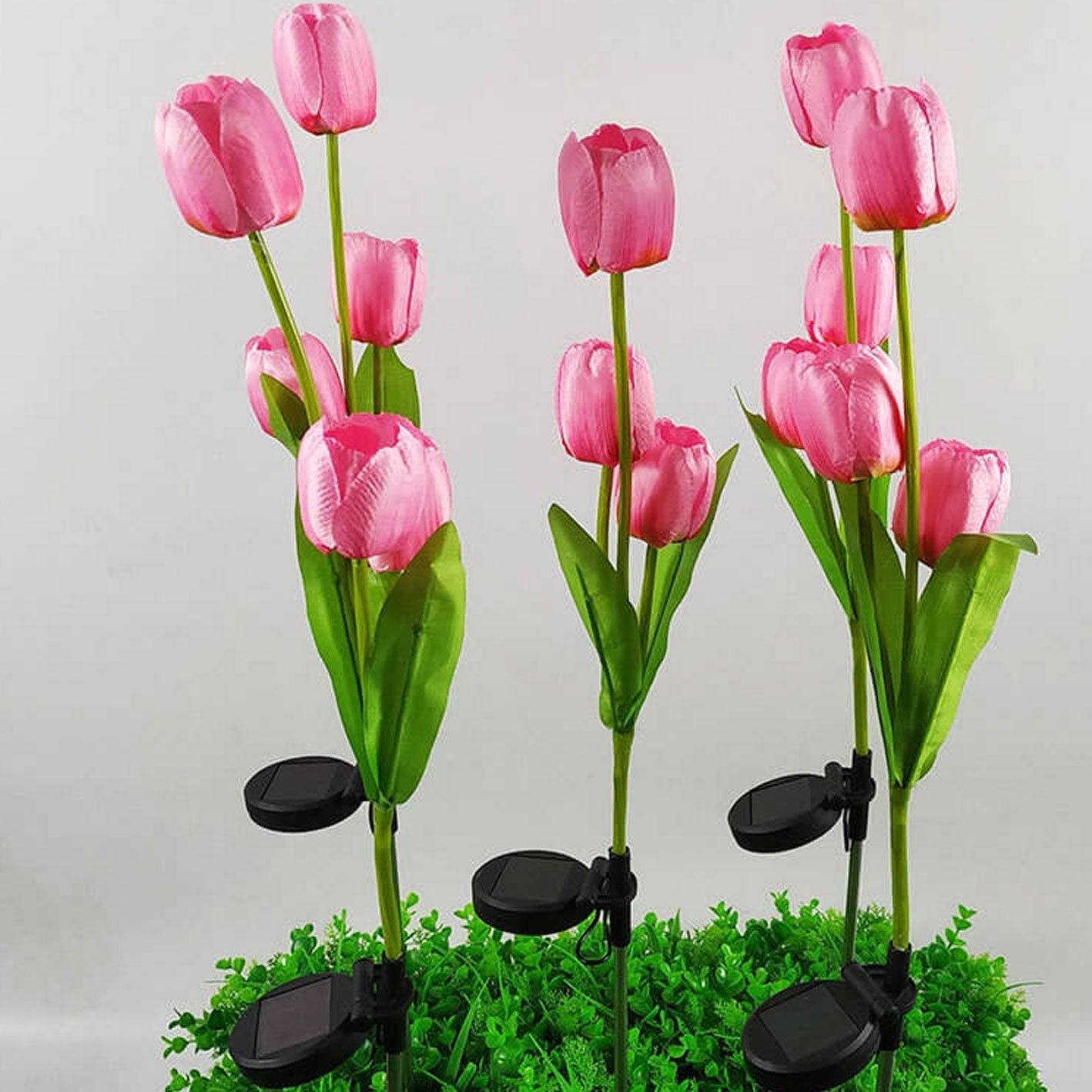 BowLift | Solar Tulip Lawn Light Outdoor Garden LED Tulip Flower Light Ground Stake Landscape Light