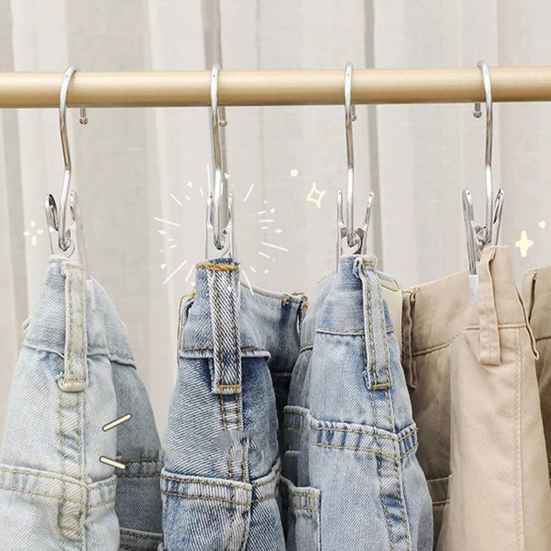 BowLift | Anti-rust Clip Space-saving Clothespin Hat Pants Storage Hanging Travel Hook