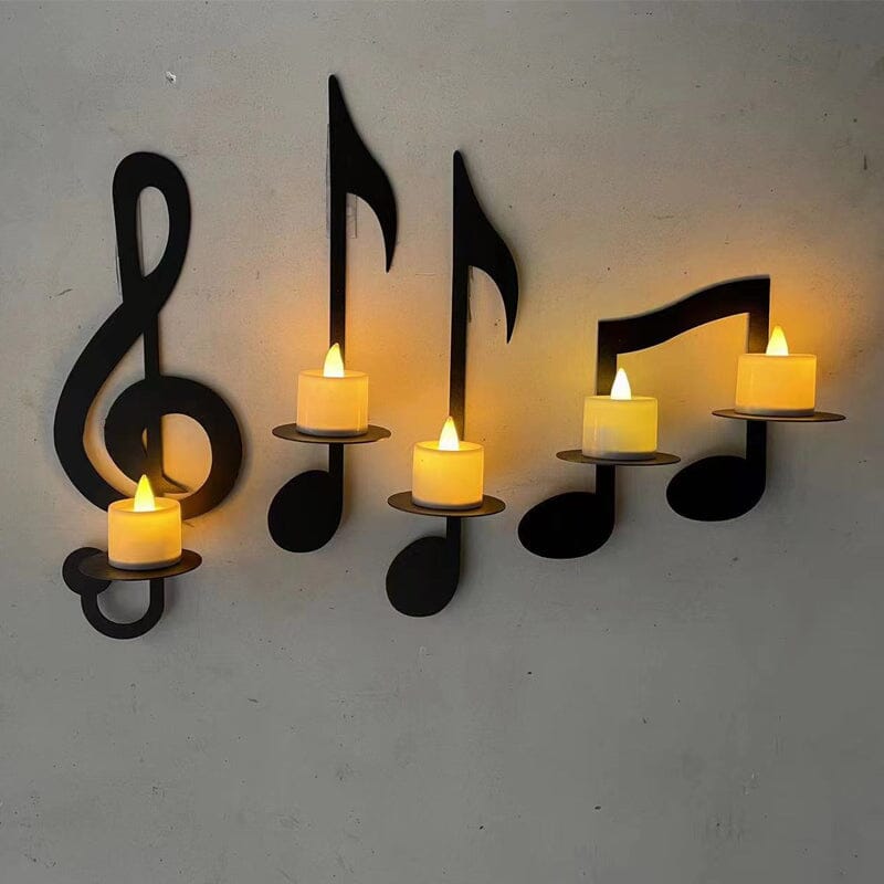 BowLift | Black Music Note Wall Lamp