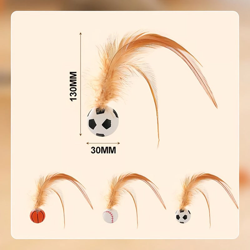 BowLift | Interactive Bouncy Ball for Cats with Feathers