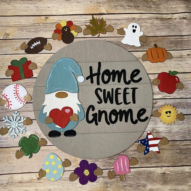 BowLift | Cute Gnome Door Hanger DIY Interchangeable Welcome Door Decoration