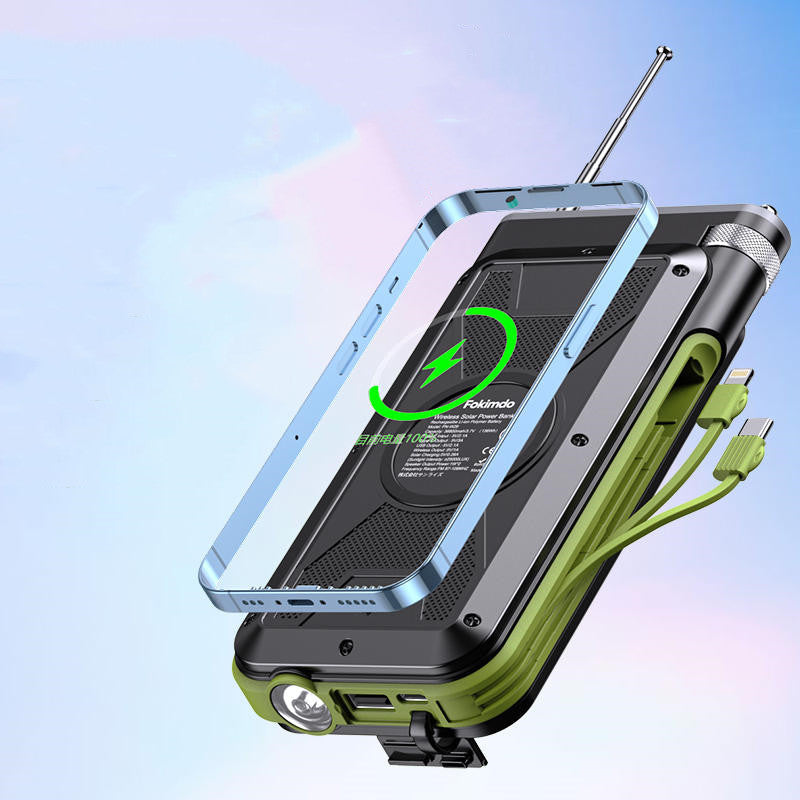 BowLift | 20000mAh Solar Power Bank With Built-in Cable