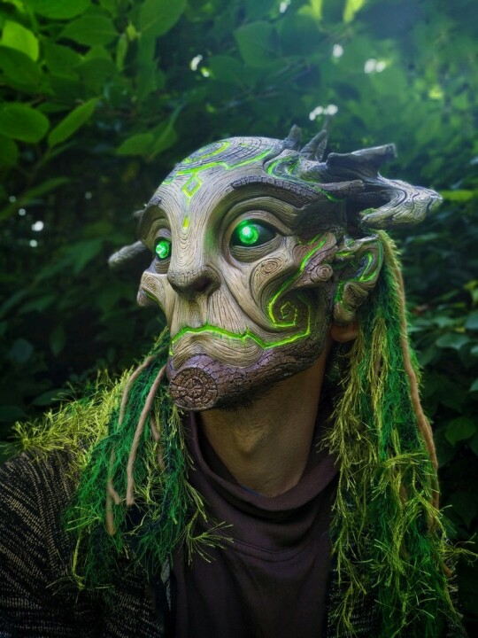 BowLift | Green Man Forest Spirit Mask Costume Accessories Masks