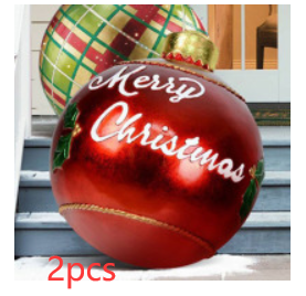 BowLift | Christmas Ornament Ball Outdoor Pvc 60CM Inflatable Decorated Ball PVC Giant Big Large Balls Xmas Tree Decorations Toy Ball