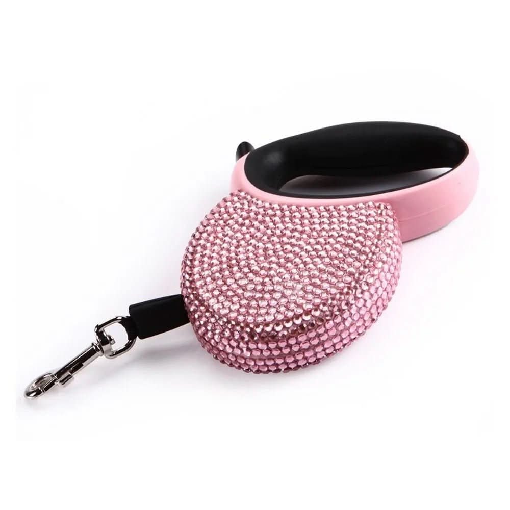 BowLift | CHIC CANIN LEASH – Sparkling dog leash with rhinestones & retractable for small dogs & cats