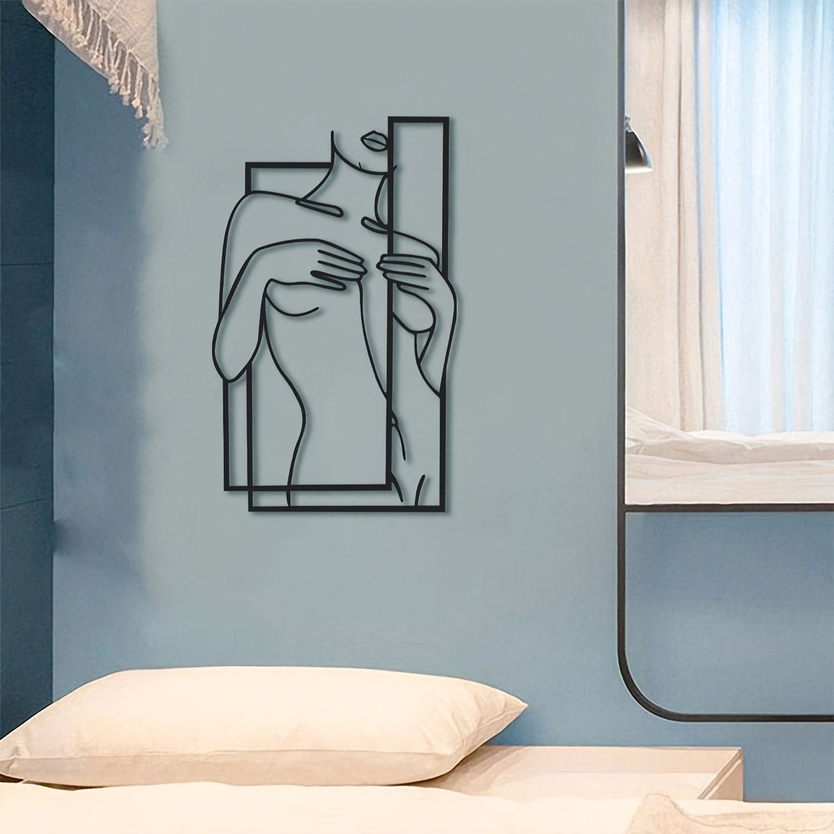 BowLift | LineaArt Metal Wall Decoration - Modern Minimalist Wall Art for Bedroom