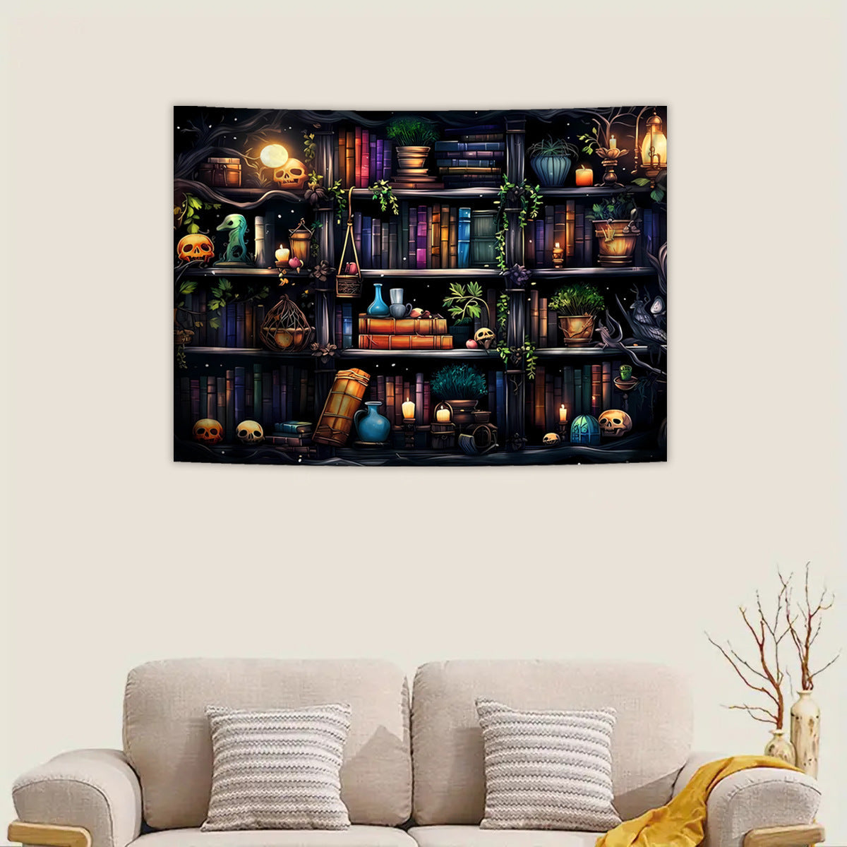 BowLift | Skeleton Horror Halloween Tapestry