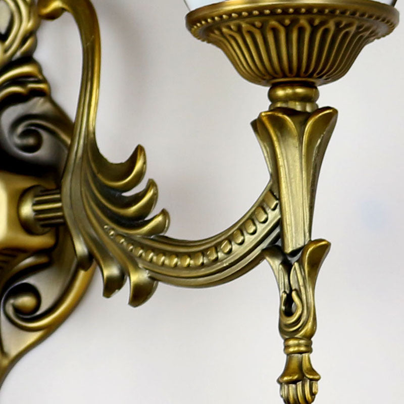 BowLift | Baroque Wall Lamp Lighting Stained Glass 1 Main Wall Light Fixture in Blue for Bedroom