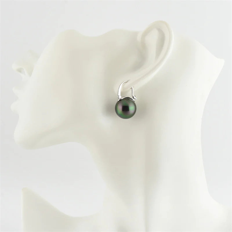 BowLift | Black Pearl Earrings  Available in White Champagne Grey Gold and Black  Pearl Dangle Earrings