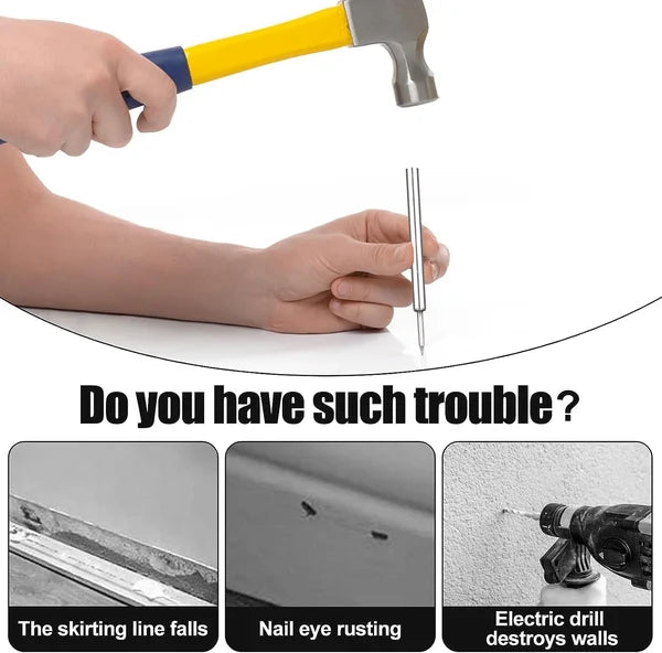 BowLift | Double-Head Skirting Thread Seamless Nail