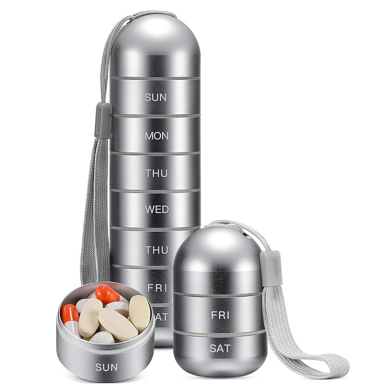 BowLift | 7 Days Portable Pill Organizer for Travel