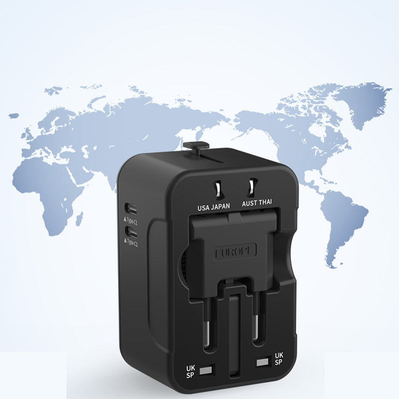 BowLift | Universal Travel Adapter with Dual USB Ports