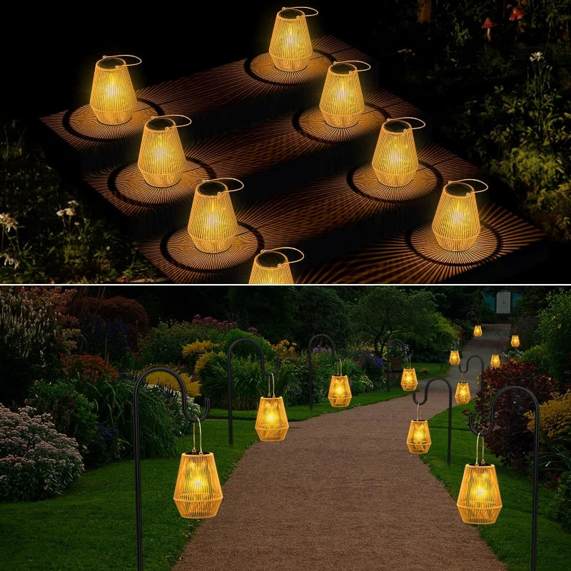 BowLift | Solar Outdoor Handwoven Garden Lamps | Waterproof Landscape Light for Villa & Terrace Decoration - Alpho
