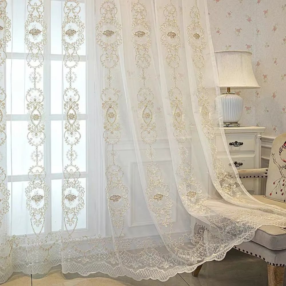 BowLift | Elyvia Embroidered Classic Sheer Lace Curtain