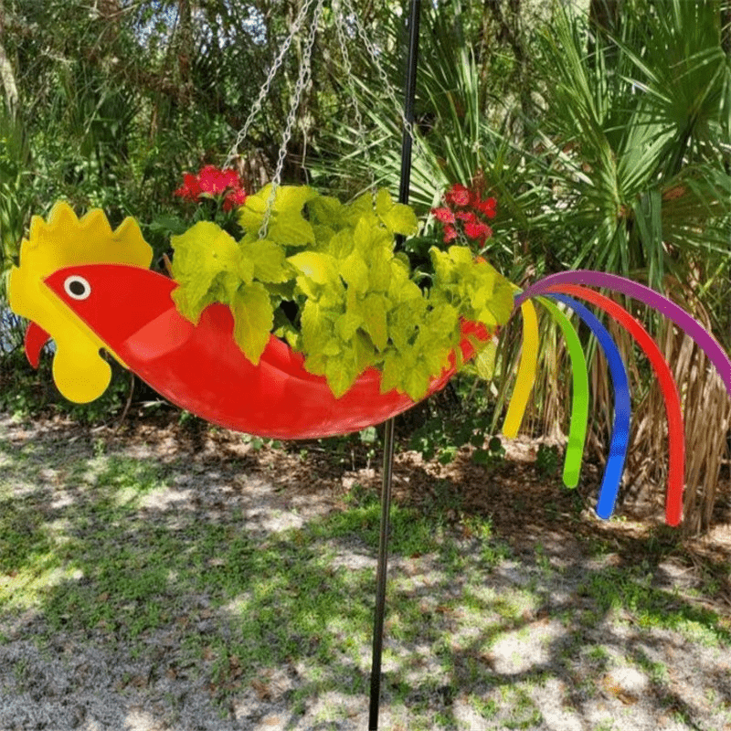 BowLift | Colourful chicken design garden decoration