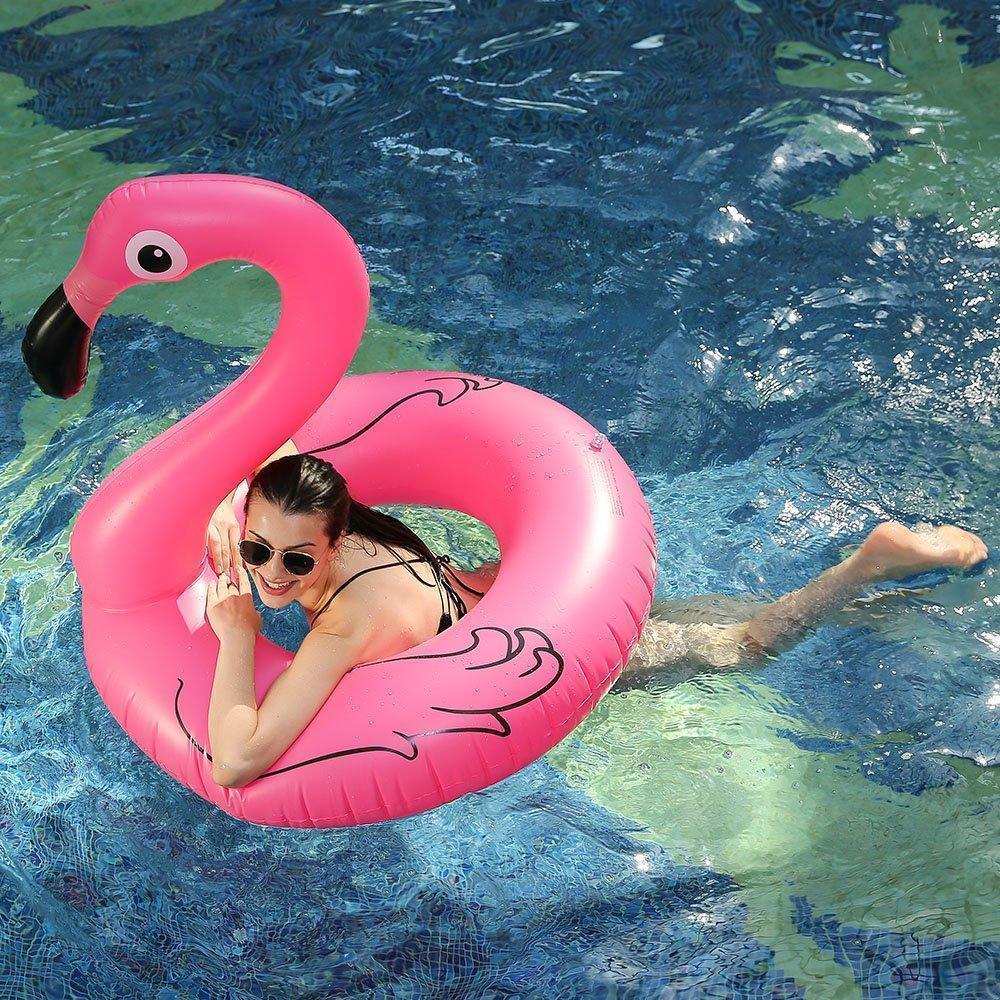 BowLift | Inflatable Flamingo Pool Swimming Ring
