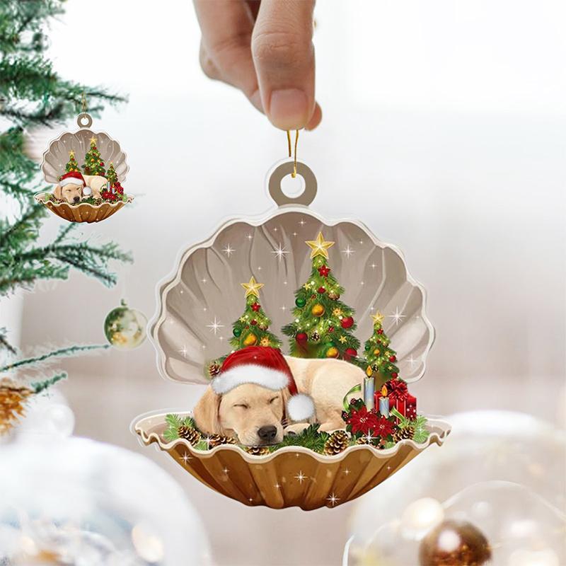 BowLift | French Bulldog - Sleeping Pearl in Christmas Double Ornament