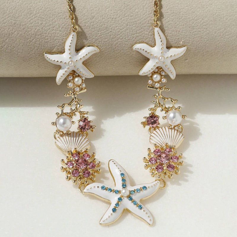 BowLift | Shell Starfish Pearl Necklace