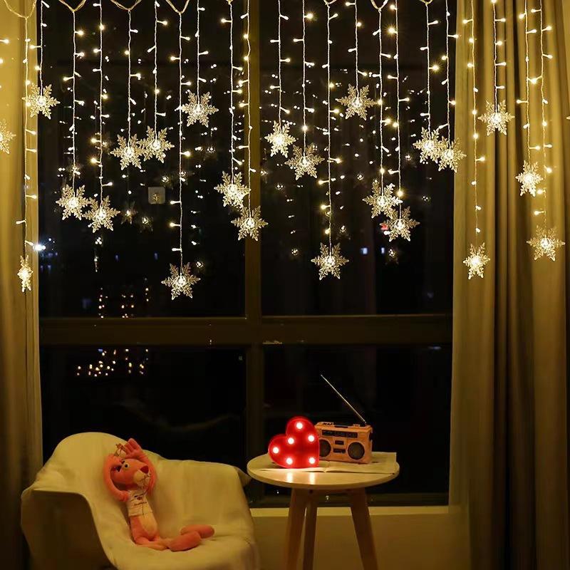 BowLift | Curtain Snowflake LED String Lights