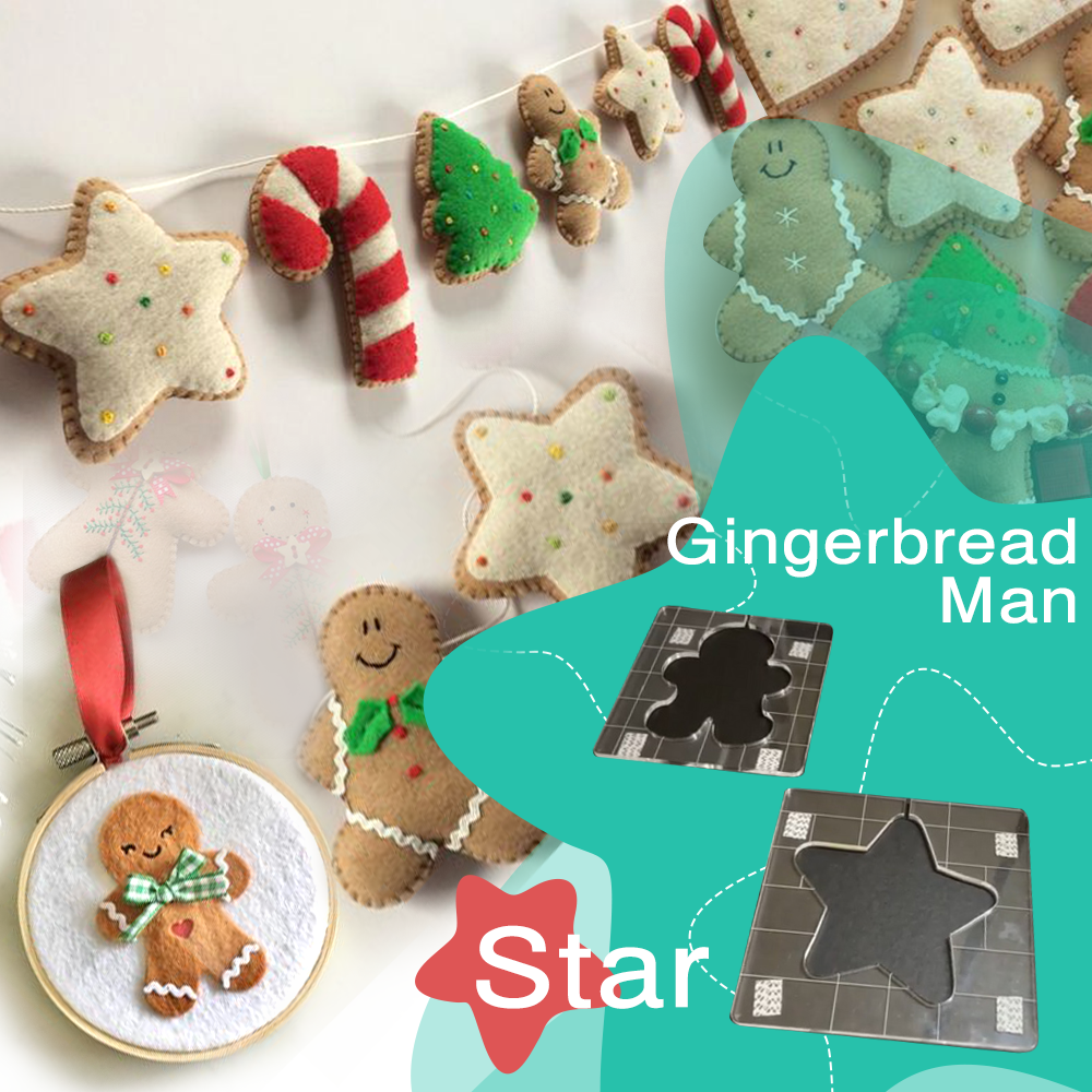 BowLift | Christmas Motif Quilting Template Set (6 PCS)  - With Instructions