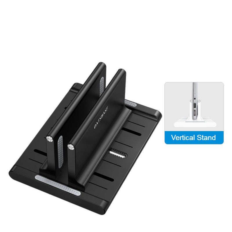 BowLift | Vertical Laptop Stand, with Extra Phone/Tablet Holder, for Home & Office