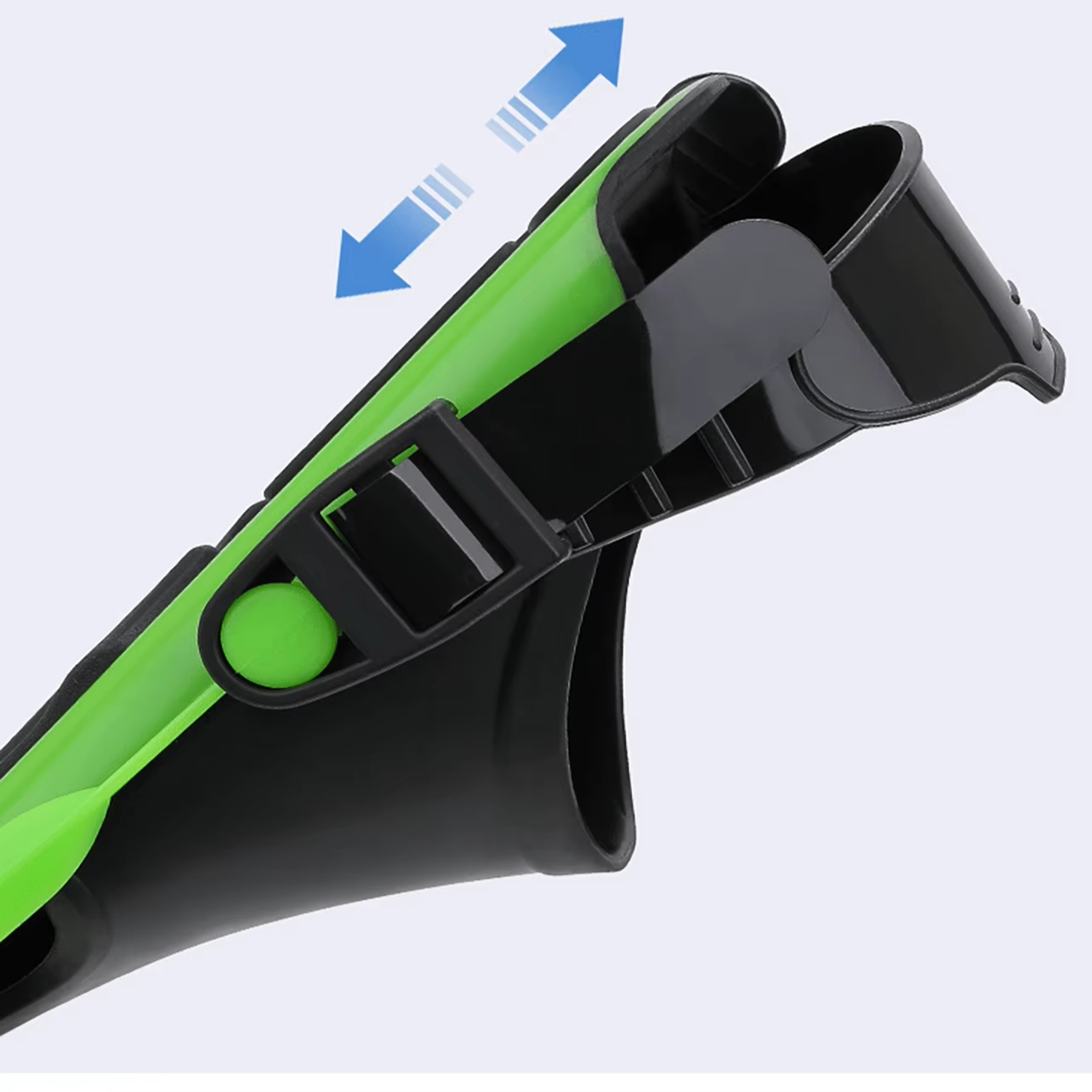 BowLift | Adjustable Open Heel Snorkeling Fins, Compact Travel Swim Flippers for Snorkeling and Diving