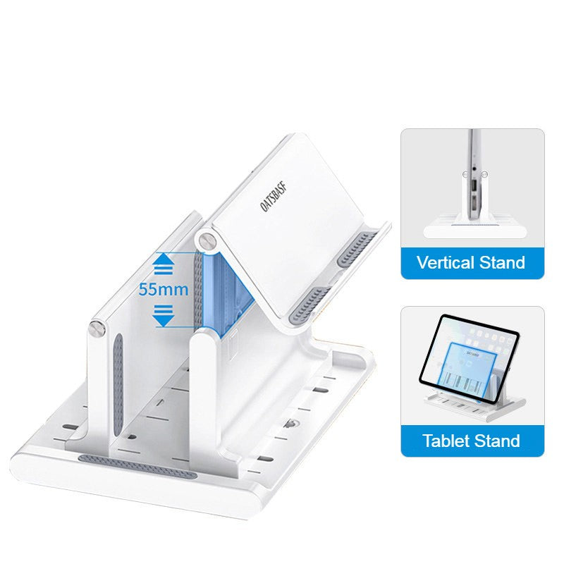 BowLift | Vertical Laptop Stand, with Extra Phone/Tablet Holder, for Home & Office