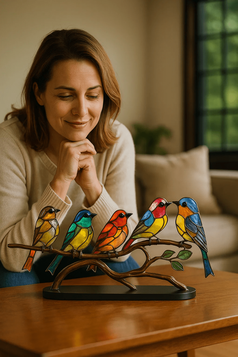 BowLift | Handmade colorful bird statue made of acrylic for home decor