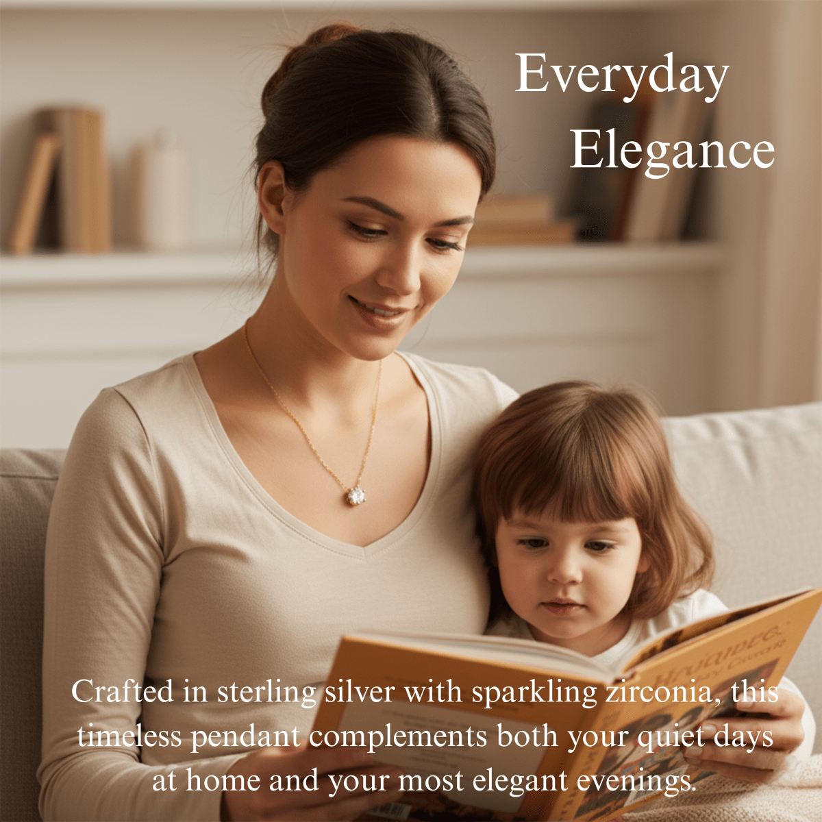 BowLift | Cubic Zirconia Pendant Necklace with 925 Sterling Silver Chain