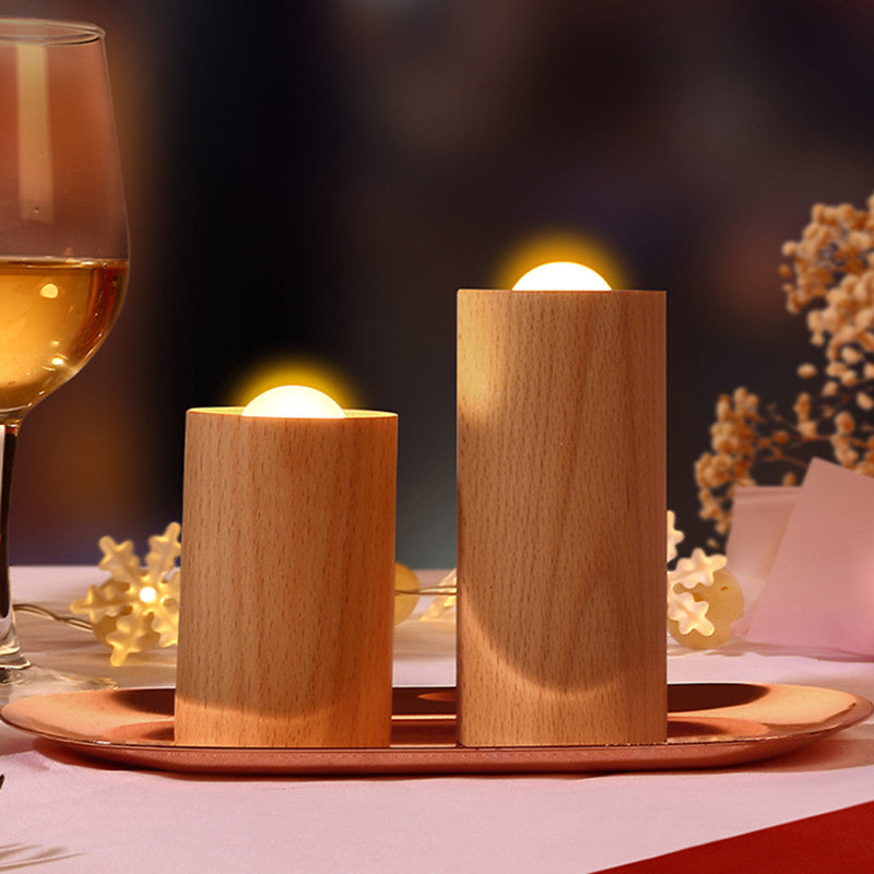 BowLift | Wooden Creative Candlelight Airflow Blowing Control Night Light