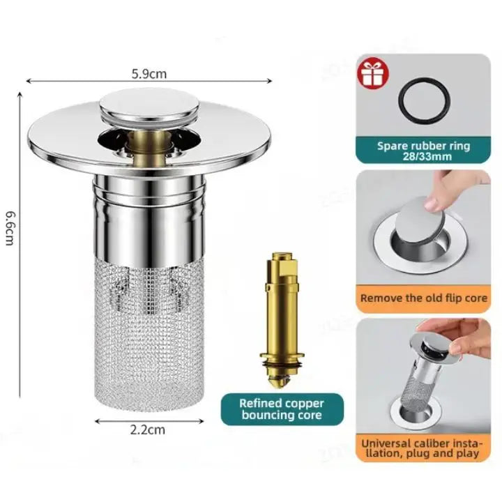 BowLift | Drain strainer against clogging with pop-up function