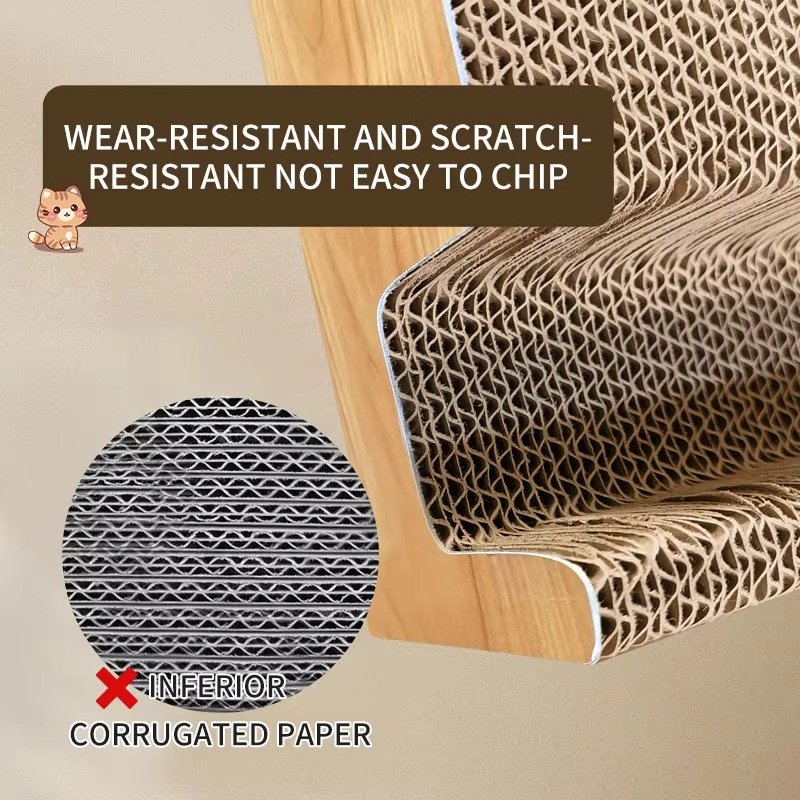 BowLift | Durable L-Shaped Cat Scratching Post with Claw-Grinding Board