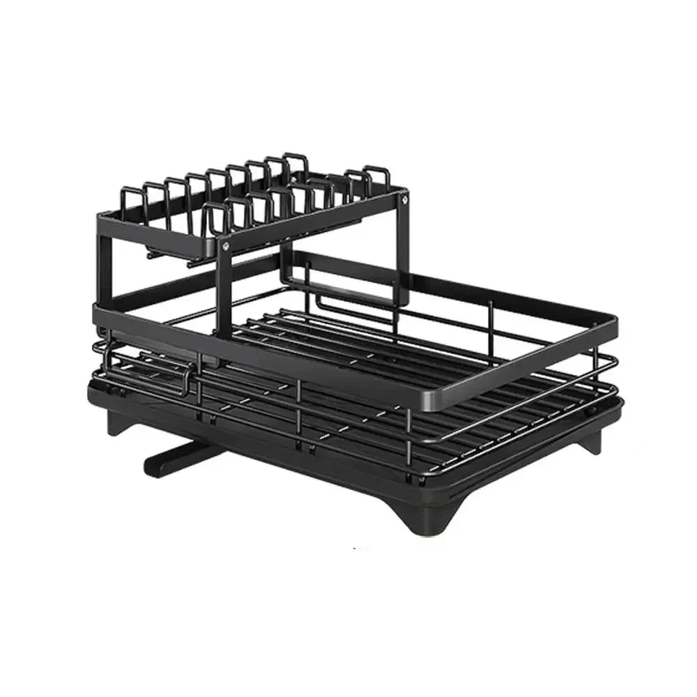 BowLift | Adjustable Stainless Steel Dish Drying Rack – Space-Saving Kitchen Drainer for Plates, Glasses & Cutlery