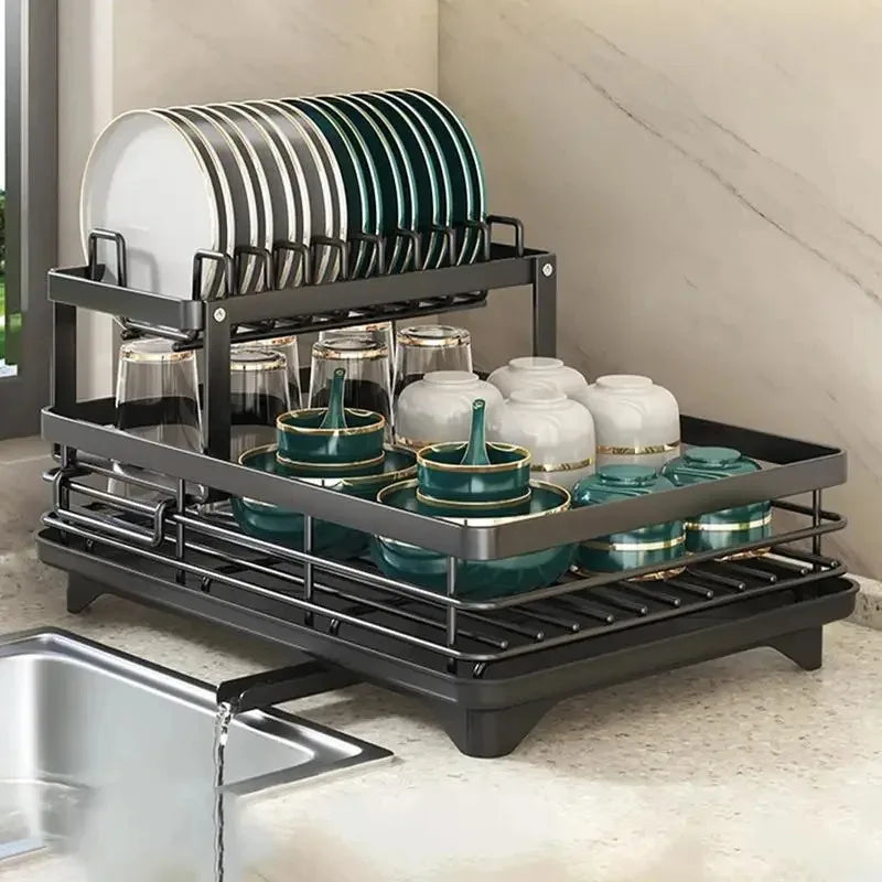 BowLift | Adjustable Dish Drying Rack – Space-Saving Kitchen Drainer for Small & Large Kitchens