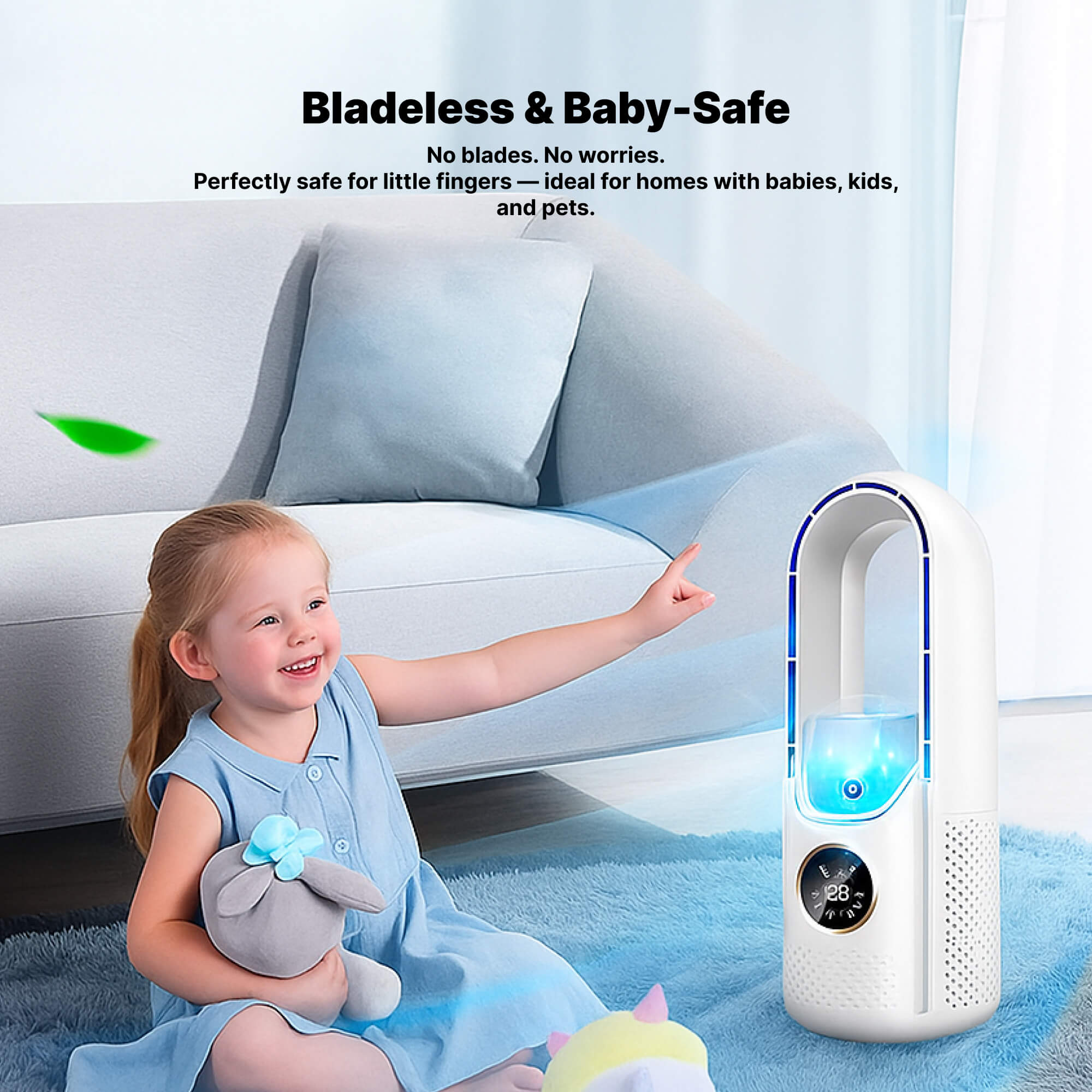BowLift | Bladeless Portable Air Conditioner | Ultra-Quiet, Ergonomic Design & Ideal for Home and Office Use