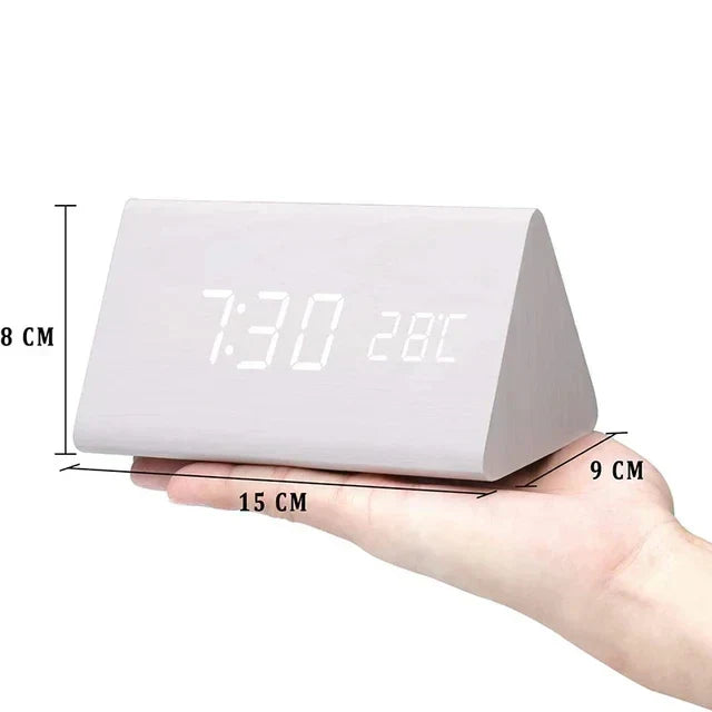 BowLift | Futura - Digital Wooden Alarm Clock with Thermometer Included