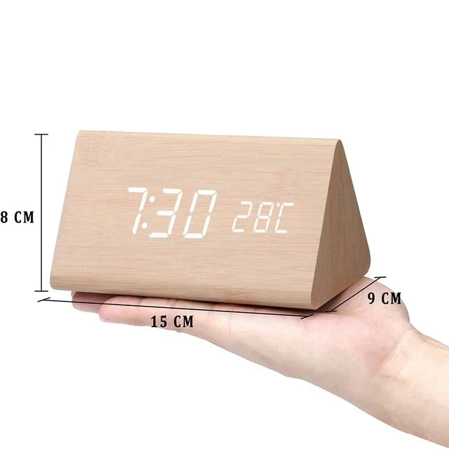 BowLift | Futura - Digital Wooden Alarm Clock with Thermometer Included