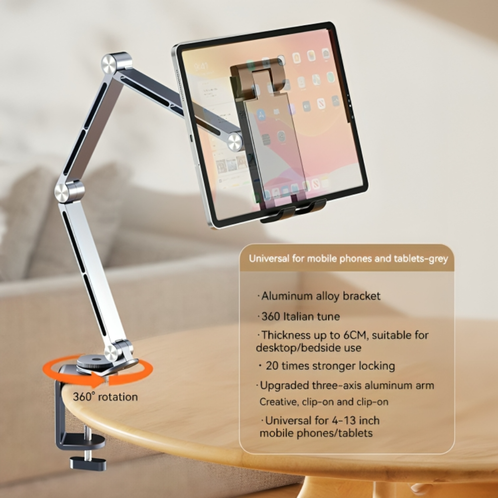 BowLift | Altivo – 360° Adjustable Aluminium Stand for Tablets & Smartphones
