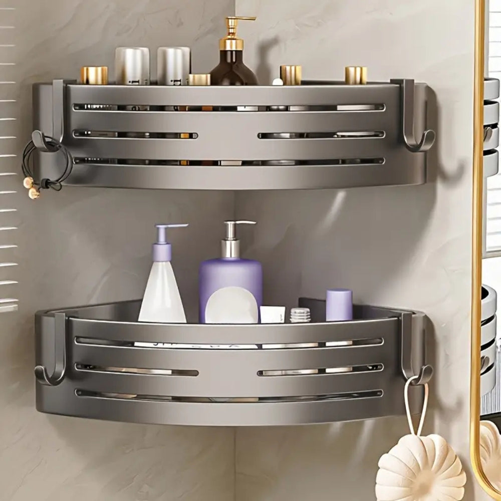 BowLift | Aluminum Corner Shower Caddy Rack
