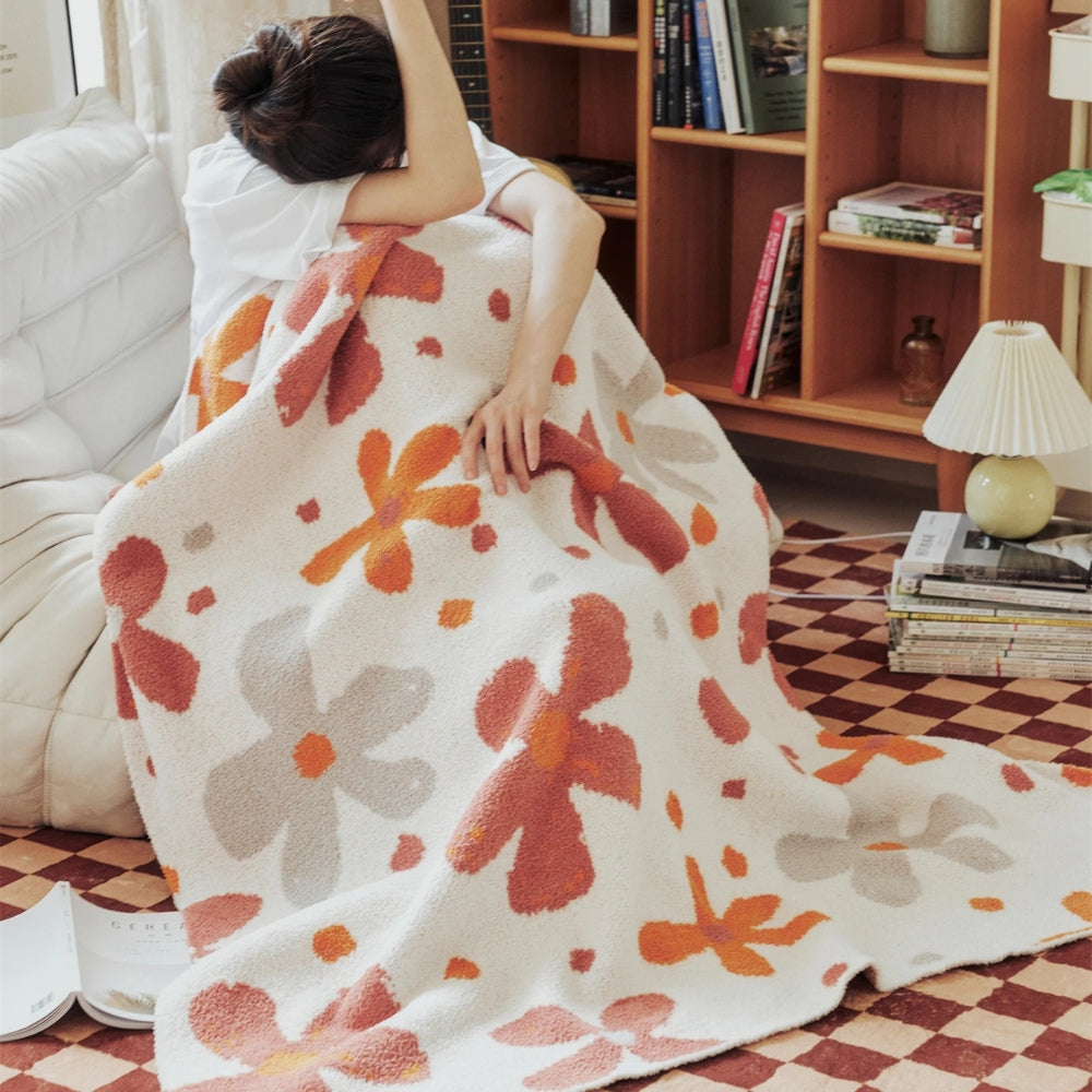 BowLift | Alvian Floral Soft Knit Throw Blanket