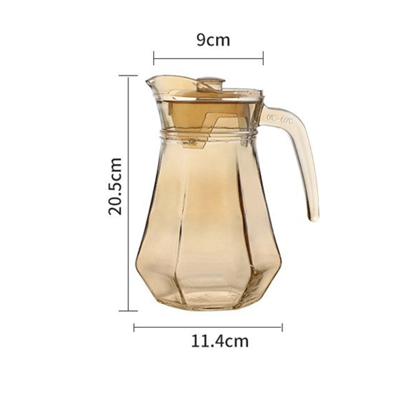 BowLift | Amber hexagonal Glass Cups