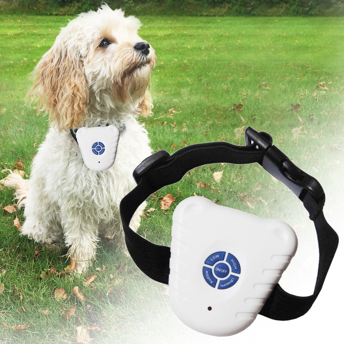 BowLift | Ultrasonic Anti-Bark Collar – Without Shocks, 25-50 cm